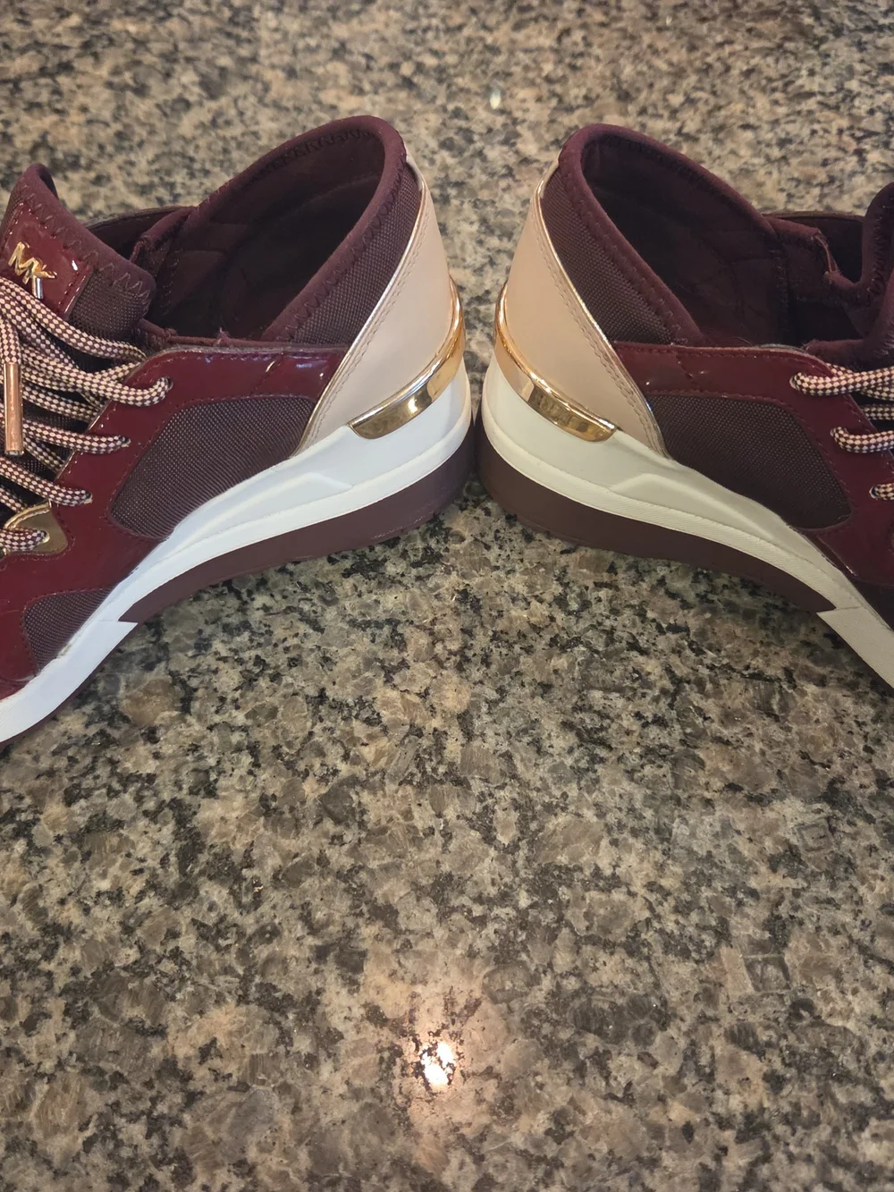 Michael Kors Womens Burgundy Trainer Sneakers